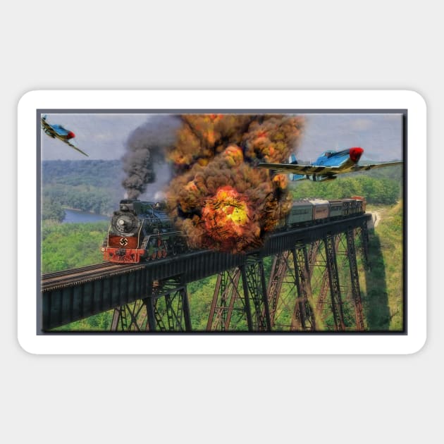 Attack on the Rails Sticker by rgerhard